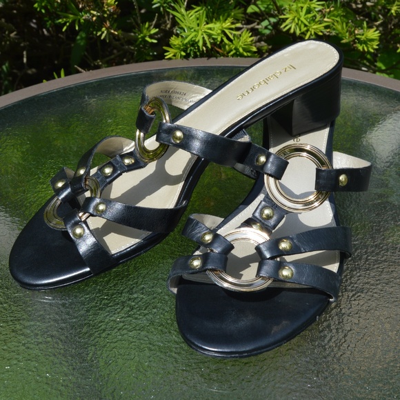 liz claiborne black sandals
